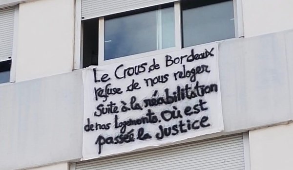« Je vais entamer une grève de la faim ». Le Crous de Bordeaux expulse 8 étudiants de leur logement