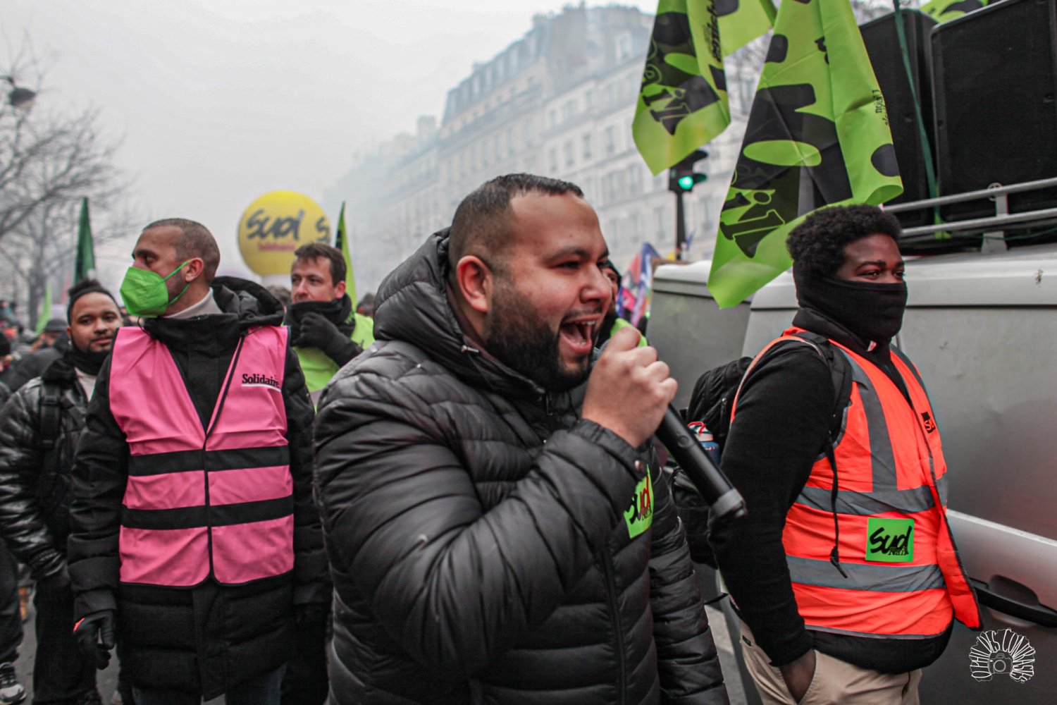 Solidarité : SUD Rail & la CGT Energie 75 apportent leur soutien à Anasse Kazib, convoqué par la police
