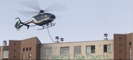 Répression : le RAID et un hélicoptère expulsent un immeuble occupé à Calais