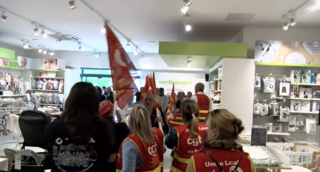 Vertbaudet : contre la répression des grévistes, la CGT Bouches du Rhône envahit un magasin en soutien