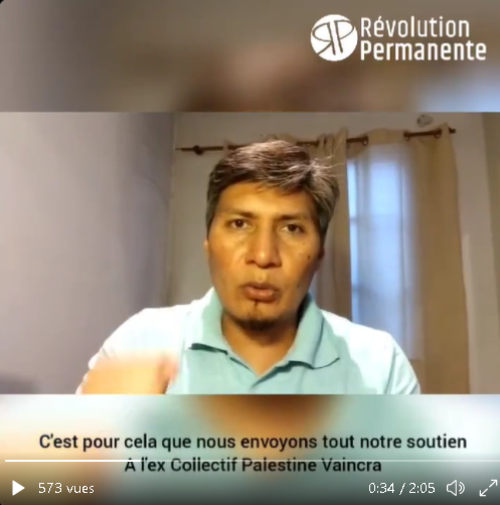 VIDEO : Contre la dissolution du Collectif Palestine Vaincra, des soutiens venus d'Argentine et de New York !