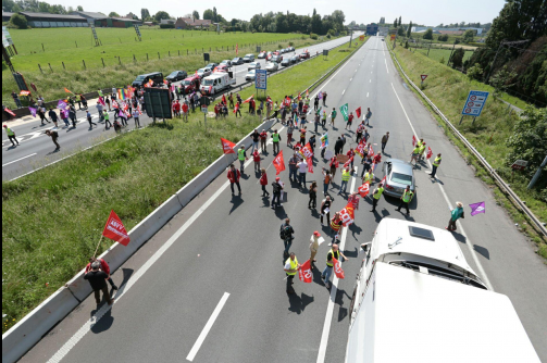 Les travailleurs français et belges ensemble contre la loi des patrons