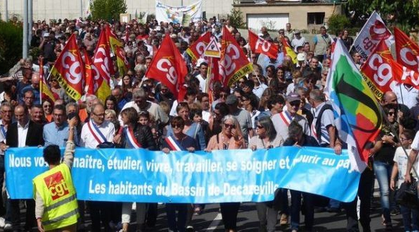 Decazeville : 6000 manifestantEs de l'hôpital à la SAM -A