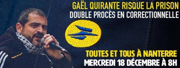 Ce mercredi : soutien à Gaël Quirante, contre la répression syndicale