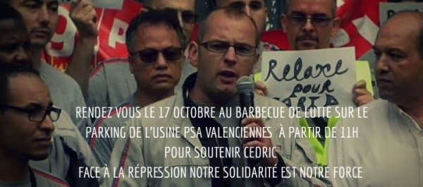 PSA Valenciennes. Face à la répression du syndicaliste CGT Cédric Brun la riposte s'organise