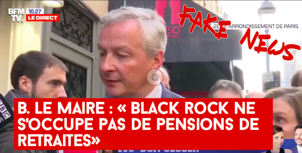 « Black Rock ne s'occupe pas de pensions de retraites », la fake news de Bruno Le Maire