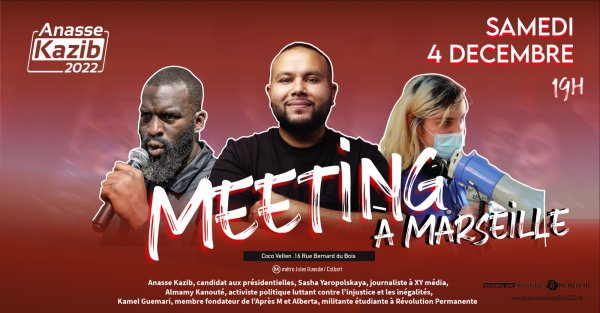 Marseille. Face aux violences sociales et violences d'Etat : meeting d'Anasse Kazib le 4 décembre