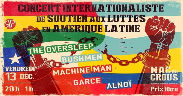 Bordeaux. Concert internationaliste : soutien aux luttes en Amérique latine