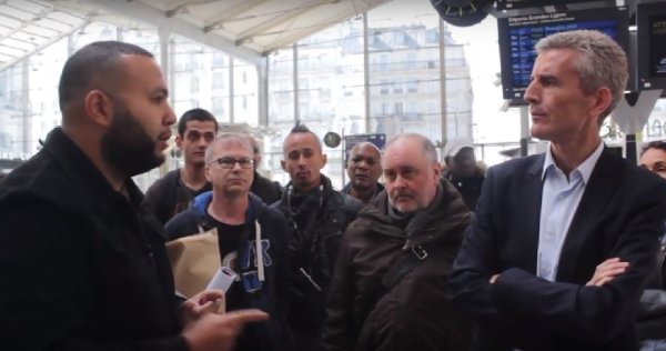 VIDEO. Anasse Kazib interpelle Alain Krakovitch, directeur de Transilien SNCF