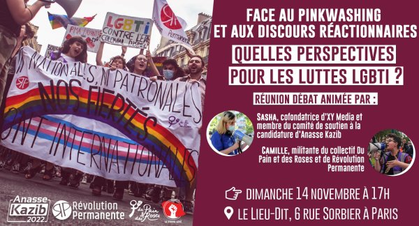 Réunion-débat le 14 novembre : quelles perspectives pour les luttes LGBTI en 2022 ?