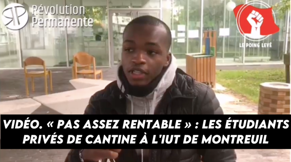 VIDÉO. « Pas assez rentable » : les étudiants privés de cantine à l'IUT de Montreuil