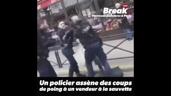 Vague d'indignation après la vidéo d'un « vendeur à la sauvette » frappé par un policier