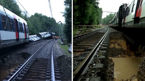 7 blessés dans un déraillement spectaculaire du RER B. La faute au climat : vraiment ?