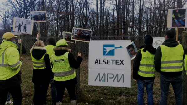 16 blessés et mutilés appellent à bloquer l'usine Alsetex et toutes les usines d'armement, ce vendredi