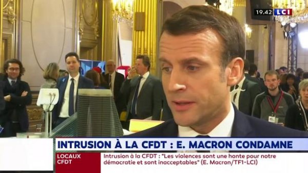 Après la matraque contre les grévistes, Macron s'insurge... des « violences à l'égard de syndicalistes » !