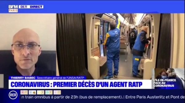 Le secrétaire général de l'UNSA-RATP trouve « correctes » les conditions de travail malgré la hausse importante du nombre de cas de Covid19