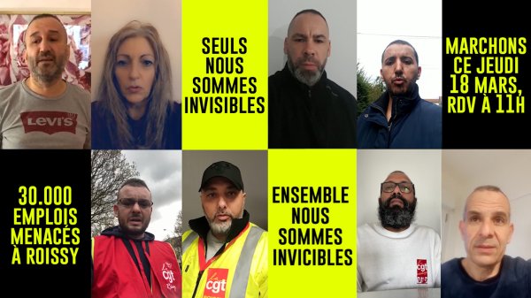 Vidéo. « Seuls, invisibles ; ensemble, invincibles ! » L'appel de travailleurs de Roissy à défendre l'emploi