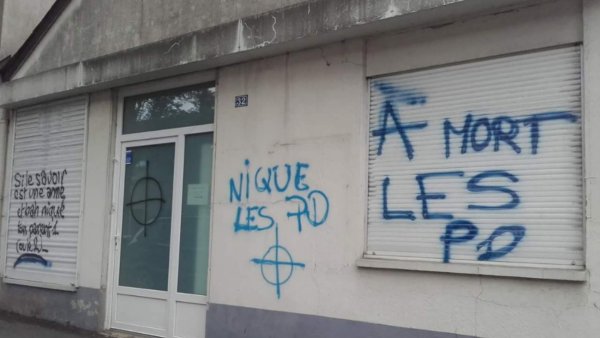 Angers. Un local LGBT recouvert de menaces et d'insultes homophobes