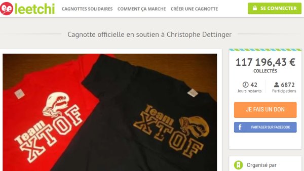 Plus de 117 000€ dans une cagnotte de soutien à Christophe Dettinger