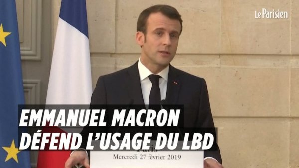 Face aux critiques du Conseil de l'Europe, Macron défend une nouvelle fois le LBD 40