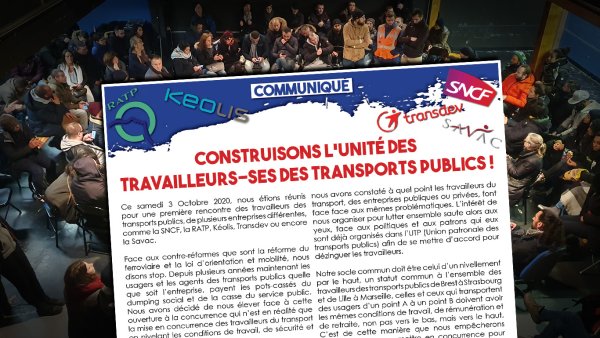 Communiqué. Des agents des transports publics appellent à "construire l'unité" contre la privatisation