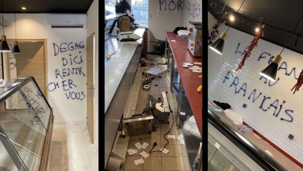 « Vive le porc », « la France aux français » : à Chantenay, une boucherie hallal vandalisée