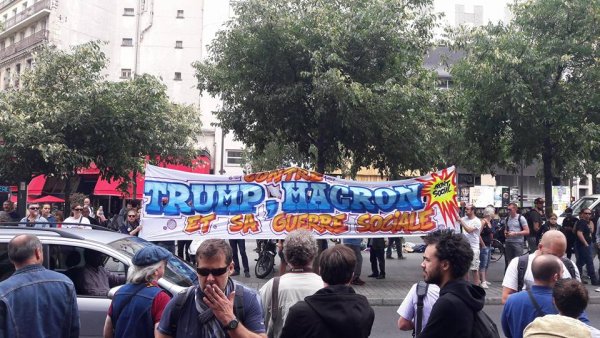 2 000 personnes dans la rue contre Trump et la « guerre sociale de Macron »