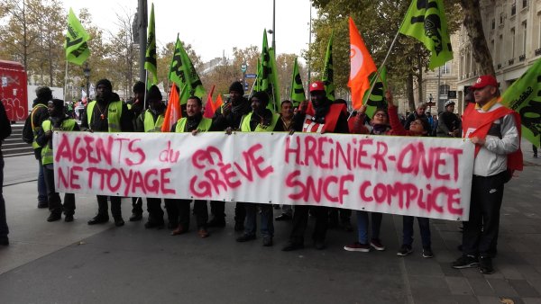 [VIDEO] Solidarité des cheminots de Paris Nord avec les grévistes du nettoyage