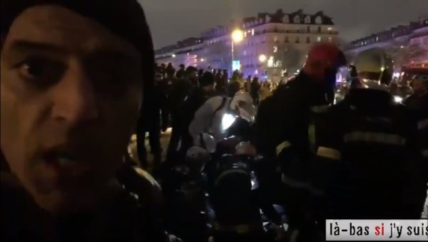 VIDEO. Paris : un pompier manifestant blessé à la cheville par une grenade lancée par la police