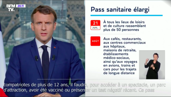 Pass sanitaire : un autoritarisme made in Macron pour masquer l'échec de sa stratégie vaccinale