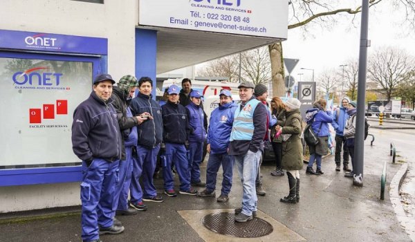 Onet. Malgré les intimidations de la multinationale, la grève se poursuit à Genève !