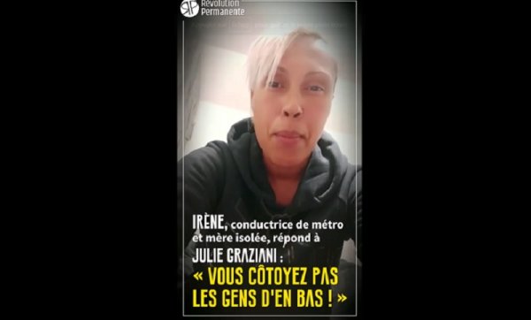 Vidéo. Irène, conductrice de métro mère isolée, répond à Julie Graziani