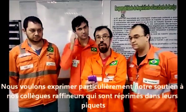 [Video] Du Havre à Rio. A Petrobras aussi, on soutient la grève des raffineurs !