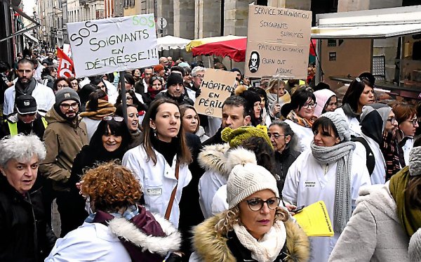 À Carcassonne et Sète, les hospitaliers en colère pour exiger des moyens pour l'hôpital 