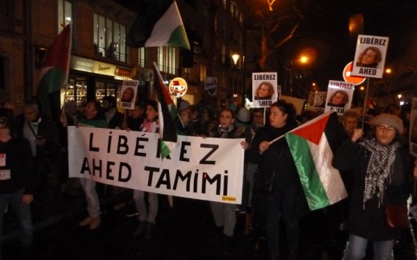 600 manifestants à Paris pour la libération d'Ahed et de tous les prisonniers palestiniens
