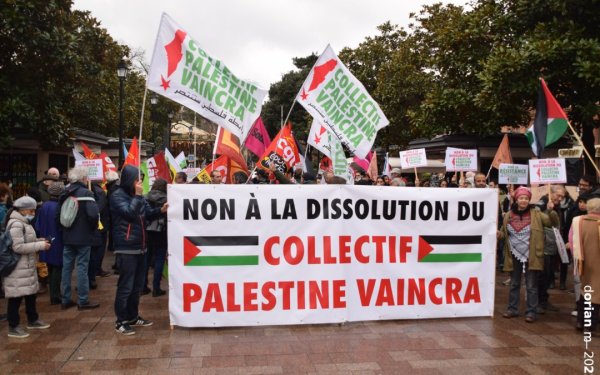 Toulouse. Contre l'offensive autoritaire du gouvernement, soutenons Palestine Vaincra ce jeudi !