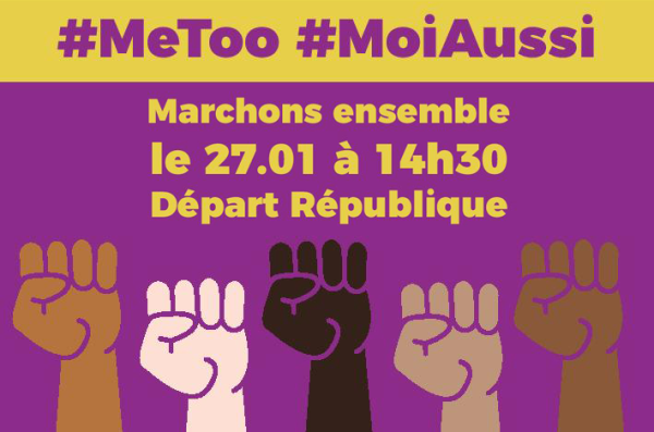 #MeToo. Samedi 27 janvier, une marche contre les violences sexistes