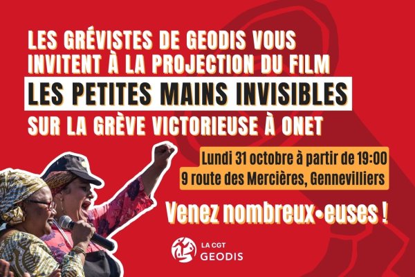 Les grévistes de Geodis vous invitent pour la projection du film « Les Petites Mains Invisibles » 