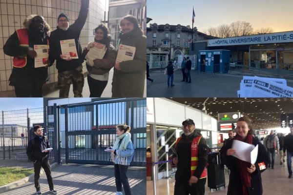 Roissy, SNCF, RATP, Safran, hôpitaux… le Réseau pour la grève générale sur le terrain pour préparer le 7 mars