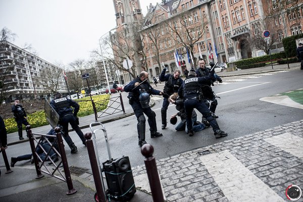 Lille. Témoignage de Florent, violemment matraqué par 4 policiers puis arrêté le 31 mars