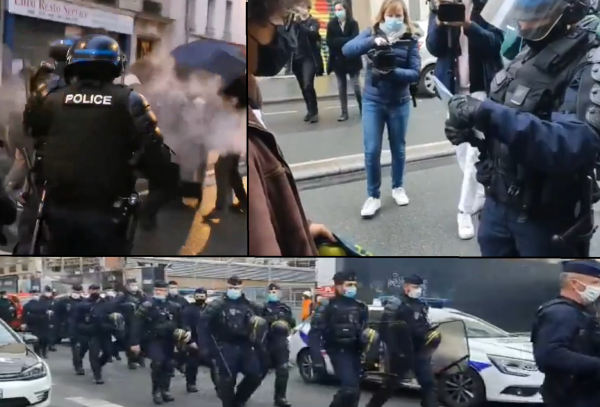 VIDEO. A Paris la police réprime les lycéens, et vérifie les carnets de correspondances à Colbert