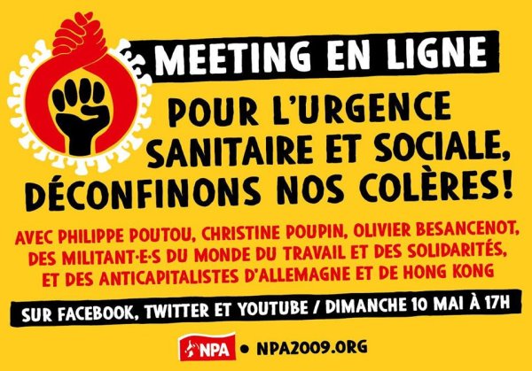 Meeting virtuel du NPA : pendant cette crise, s'organiser pour les luttes à venir !