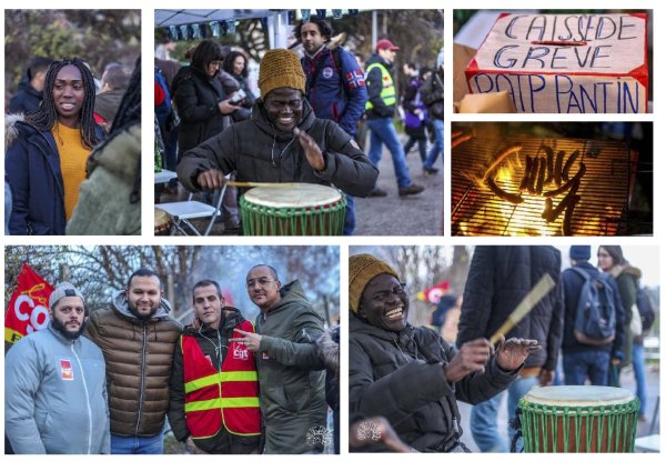 Grosse fête de soutien aux grévistes de la RATP à Pantin ! 