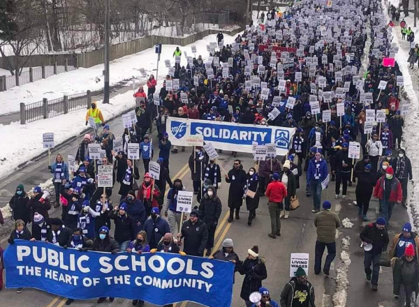 Minneapolis. 3e semaine de grève des travailleurs de l'éducation contre le racisme et la précarité
