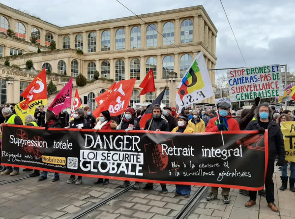 3000 personnes à Montpellier : une manifestation réussie contre la Loi sécurité globale