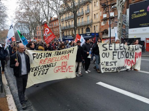 Toulouse. Plusieurs centaines de personnels et étudiants du Mirail manifestent contre la fusion