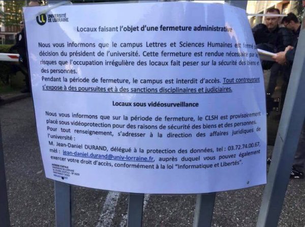 Université de Metz et de Nancy : répression et évacuation policière. Une interpellation ciblée