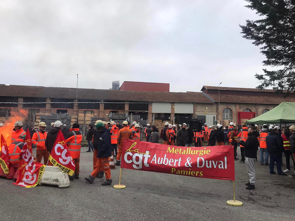 Grève pour les salaires et les retraites à Aubert&Duval : « on a fait les efforts pour 0 récompense »