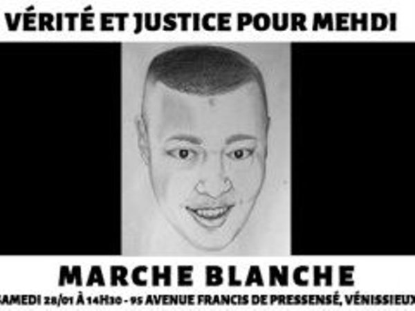 Marche blanche le 28 janvier à Vénissieux : « Vérité et justice pour Mehdi ! »