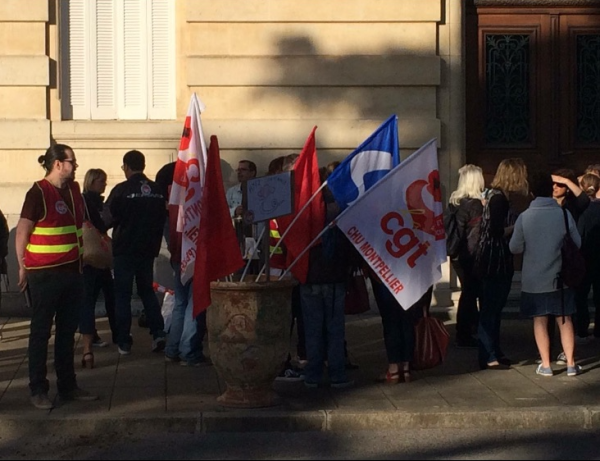 Montpellier : Les salarié.e.s de la Colombière rassemblé.e.s pour exiger le maintien des lits ouverts